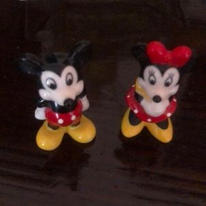 Bone China Mickey and Minnie Figurines